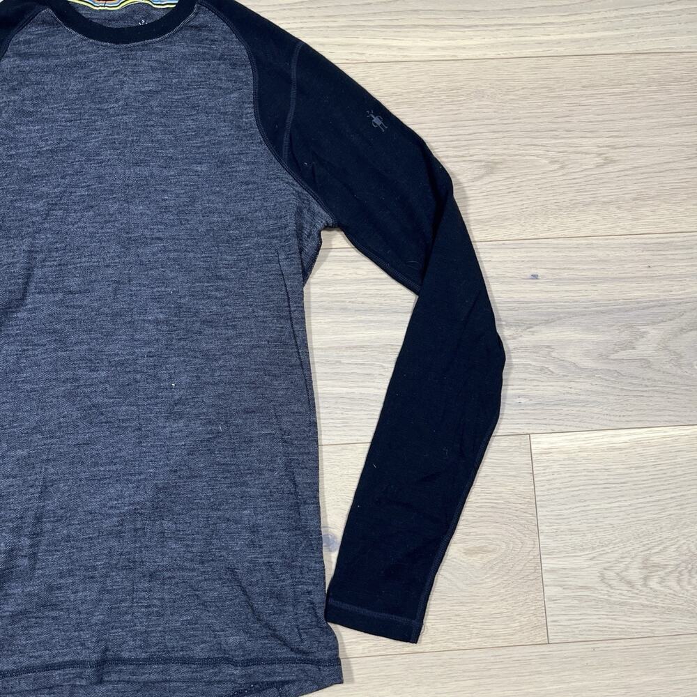 Smartwool Shirt Mens S Gray All Seaons Merino Wool Knit Base Layer Long Sleeve - Picture 2 of 11